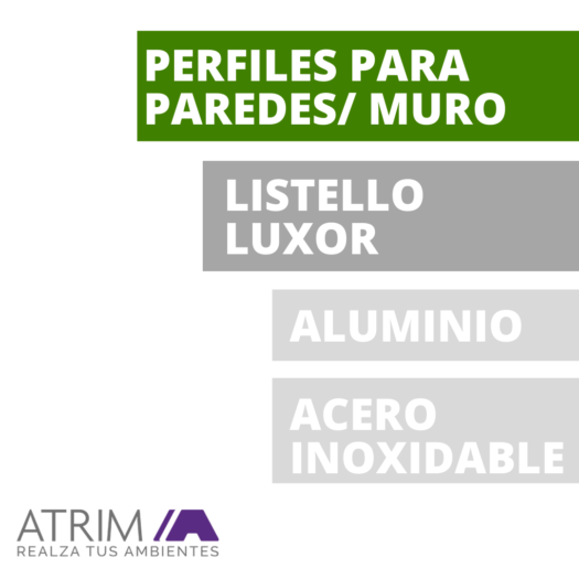 Alternative view of Listello Luxor Atrim 8x20×2.45 mt Acero Inoxidable Brillante (1624)