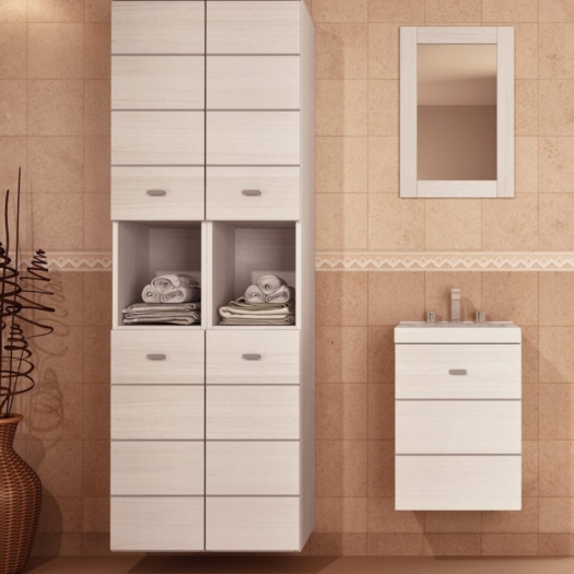 Alternative view of Vanitory Schneider Terra Matrix 50×57 cm Blanco Texturado Colgar sin Mesada