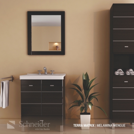 Alternative view of Vanitory Schneider Terra Matrix 50×57 cm Wengue Colgar sin Mesada
