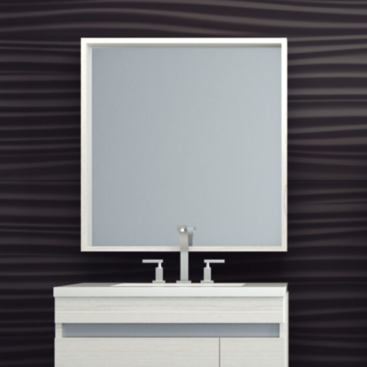 Alternative view of Espejo Linea Aqua 80 Blanco Texturado