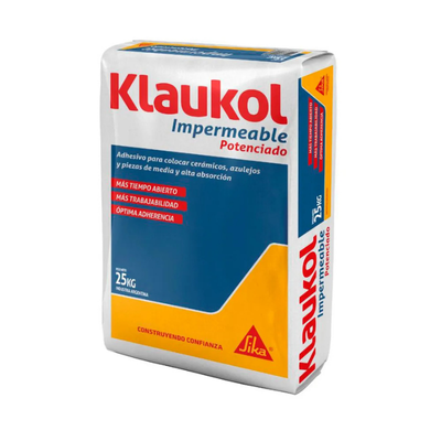 Pegamento klaukol impermeble x 25 kg