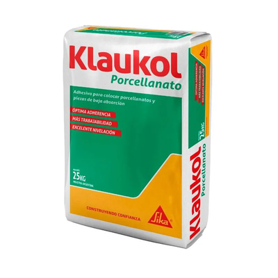 Pegamento klaukol Porcelanato x 25 kg