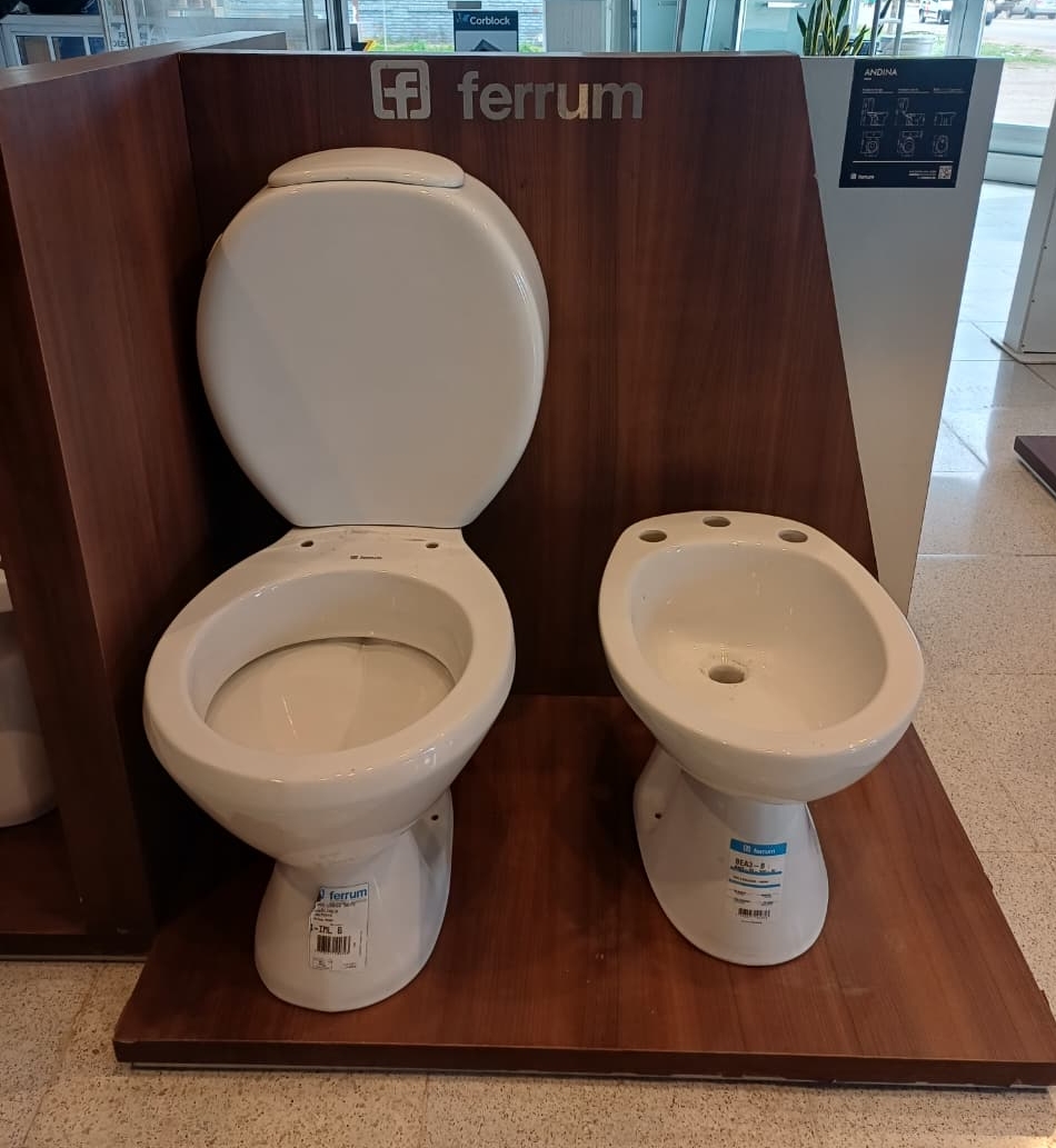 COMBO N° 2 Inodoro Mayo+Bidet Andina+Deposito de apoyar Atuel